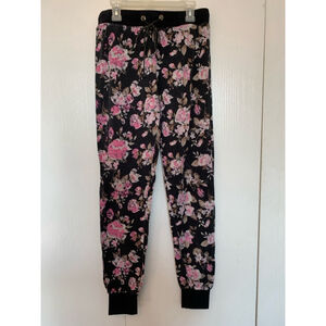 Women's Buffalo David Bitton pj Joggers Size S Black Floral